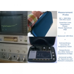 Accurate balun covering DC up to 300 MHz in one measurement